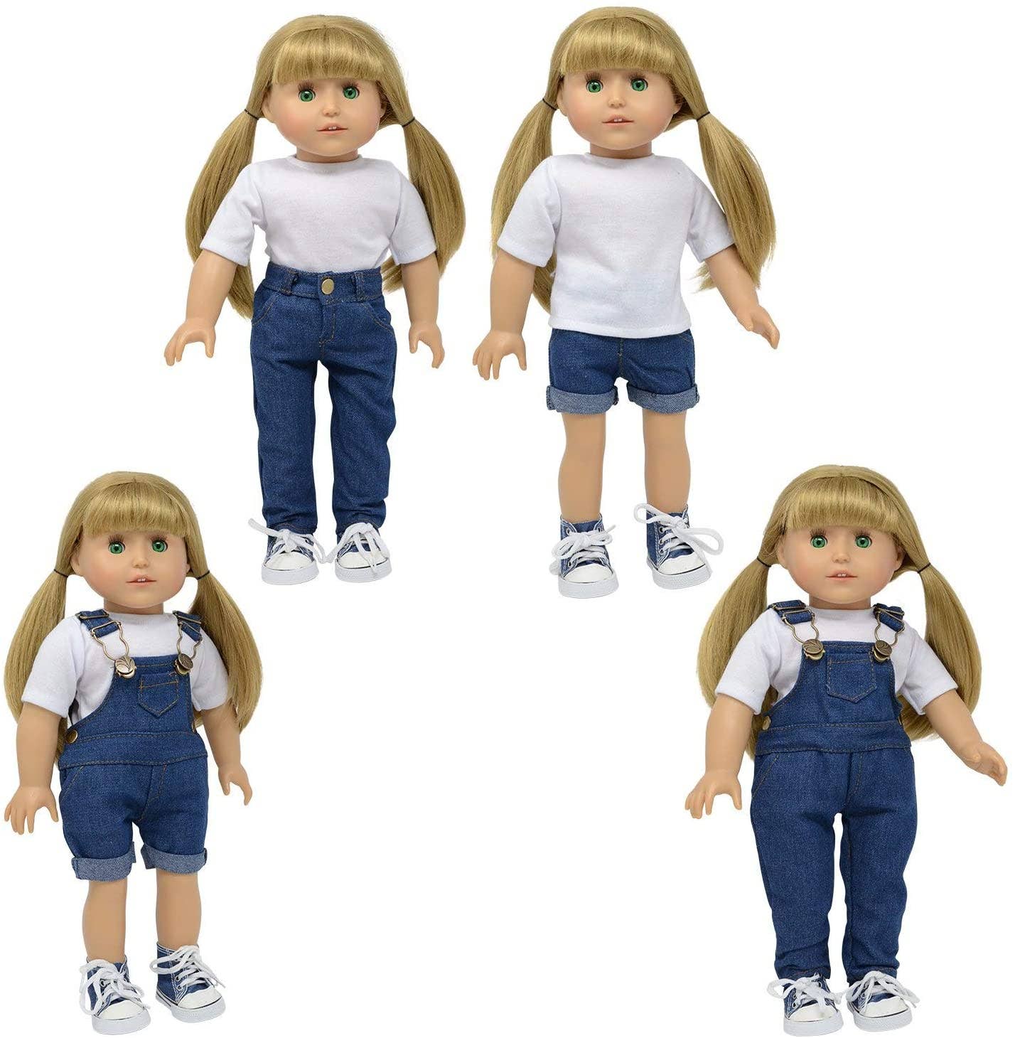 The New York Doll Collection - Wholesale Doll Clothing - Kids - 18" Doll Denim Jean Set of 46