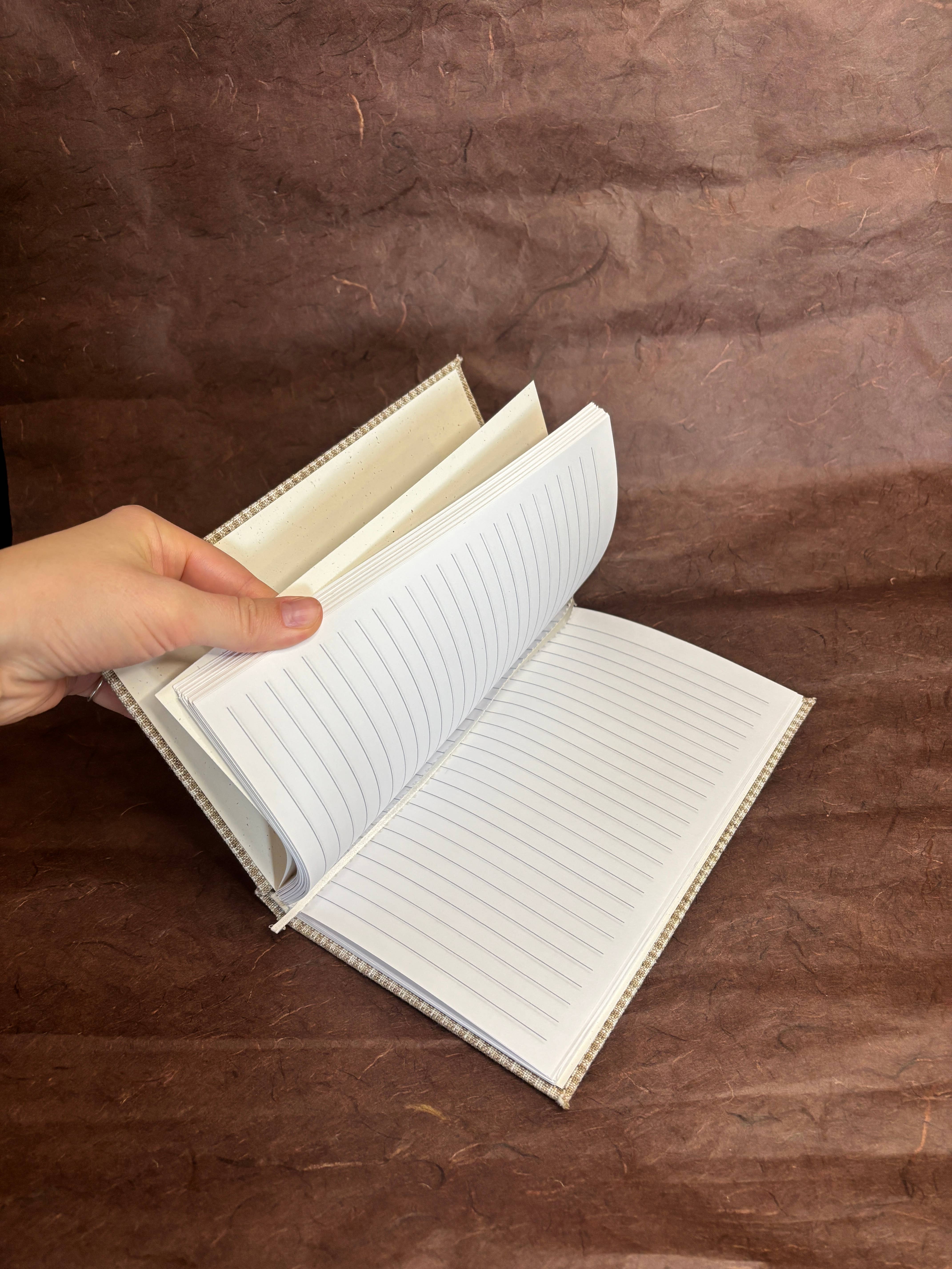 Petrichor & Co. - Wholesale Journal/Diary - Handmade Puffy Journal – Upcycled Thrifted Fabric, 100 Pages2