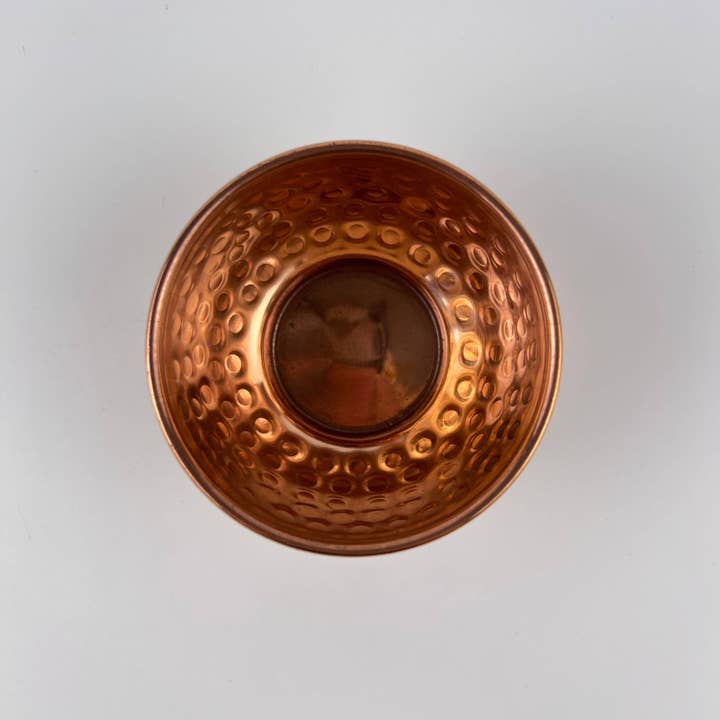 GREENROOTS USA LLC - Wholesale Decorative Plate/Dish/Bowl - Copper Offering Bowl 2"D - Hand Hammered Style9
