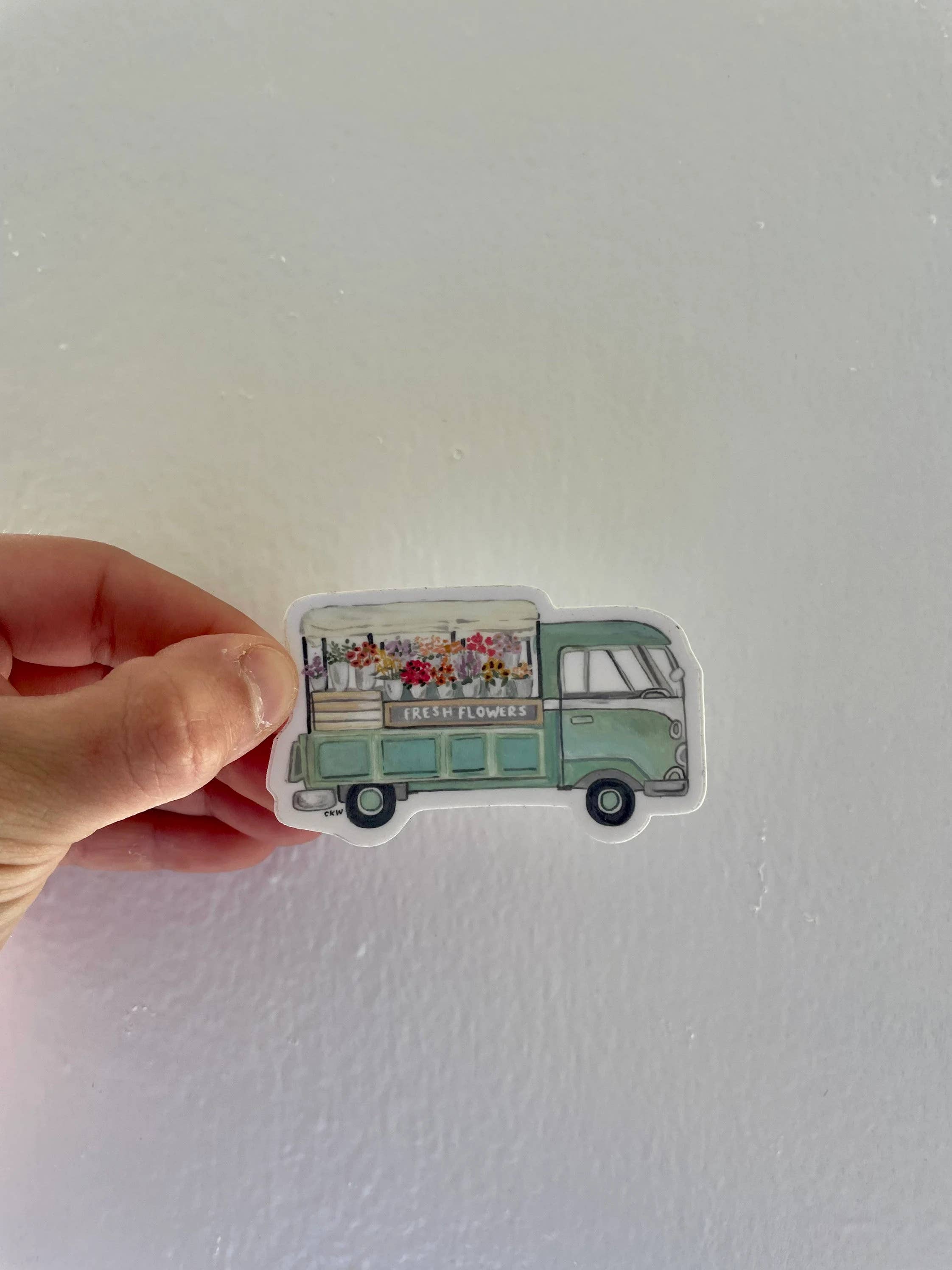 Candaces Canvasses - Wholesale Phone & Laptop Stickers - Flower Van Sticker