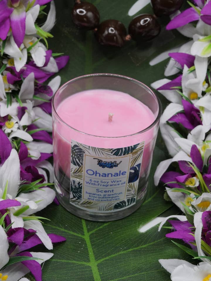 Pot en verre de mèche de coton de cire de soja en gros de 6 oz pour la vente par Ohanale