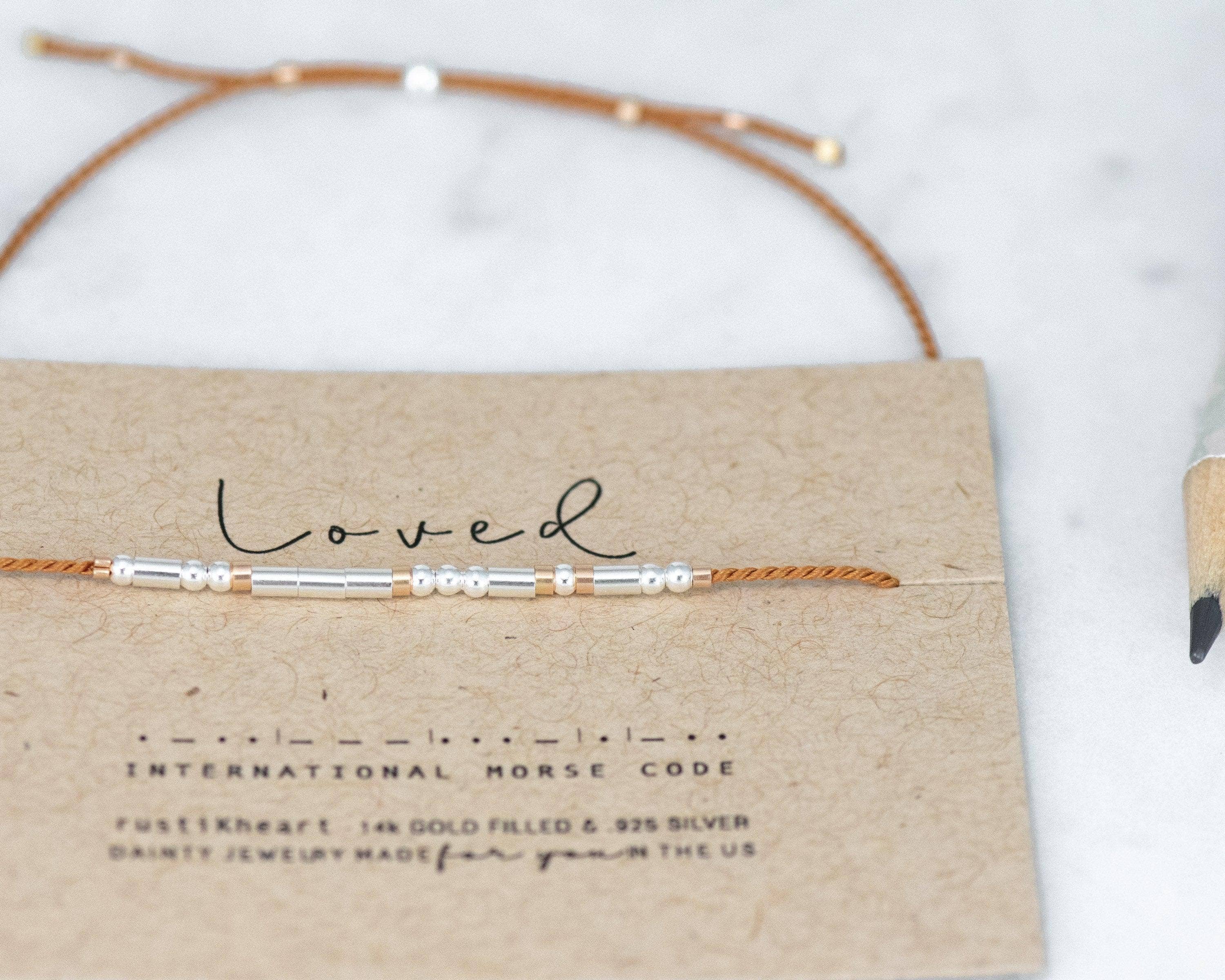 Morse Code Keep Going Bracelet from Pink Salt Riot