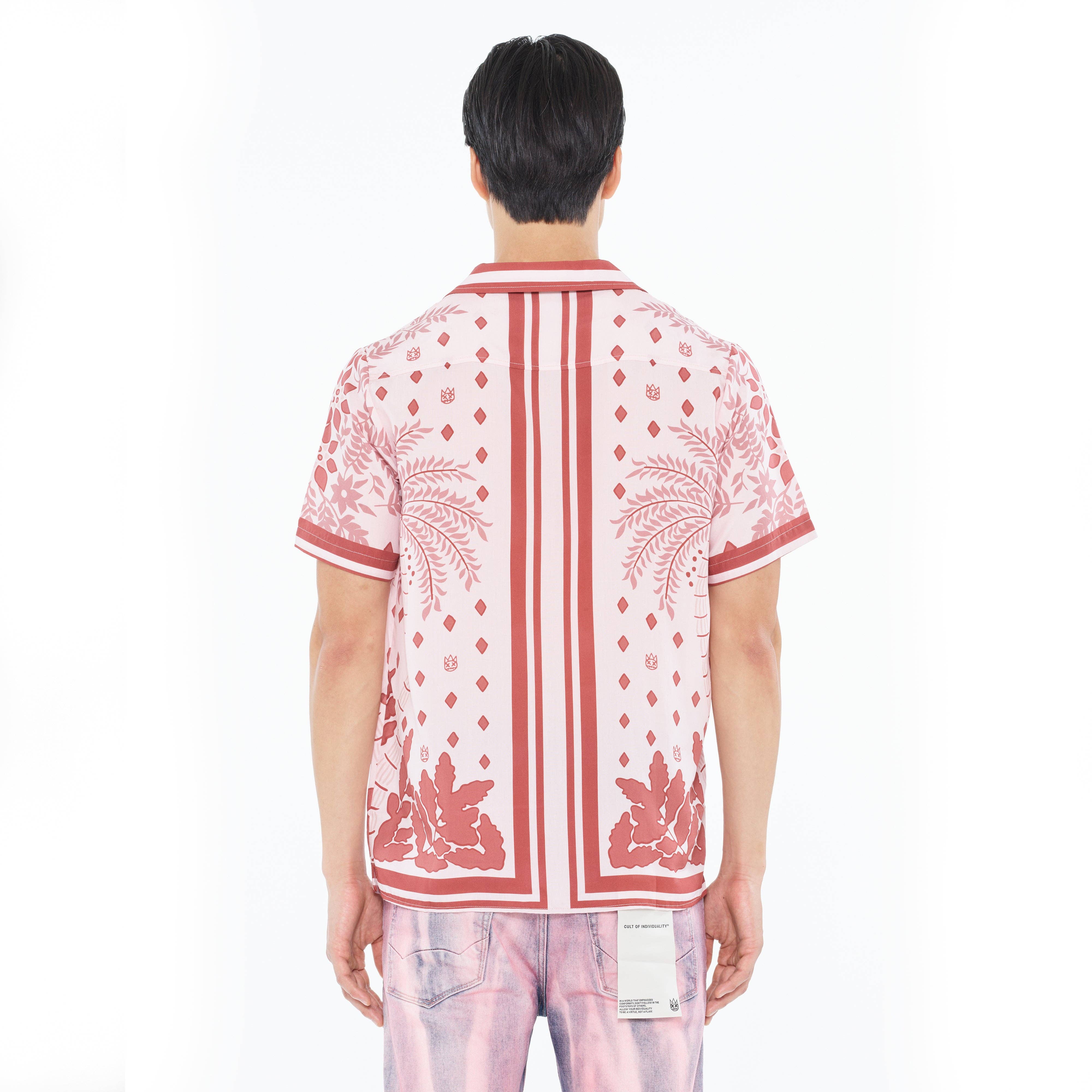 RED Cult's Cuban Short Sleeve Woven Shirt in Retro for wholesale on Faire3