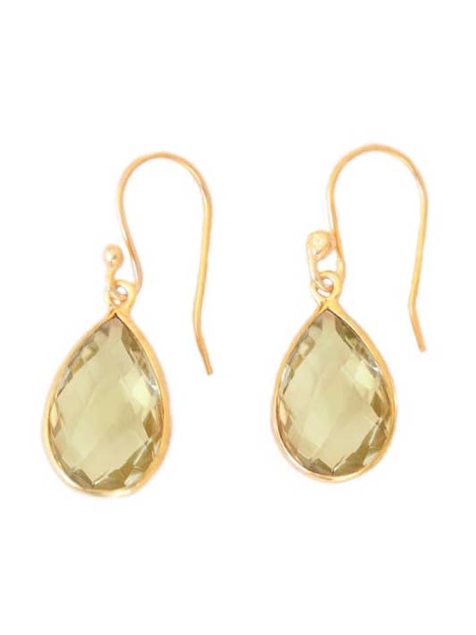 Pendientes colgantes de amatista verde para venta al por mayor de Negar Shams