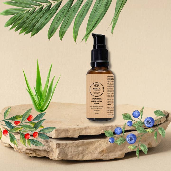 Lady Z Cosmetica - Venta al por mayor Crema hidratante facial - Ayurvédica crema (sérum cremoso hidratante) facial muy ligera Kapha con ácido