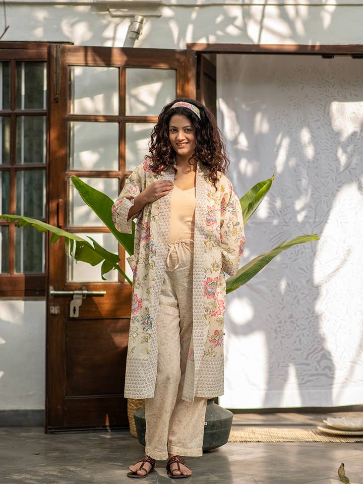Rio Ivory KIMONO para venta al por mayor de Handprint