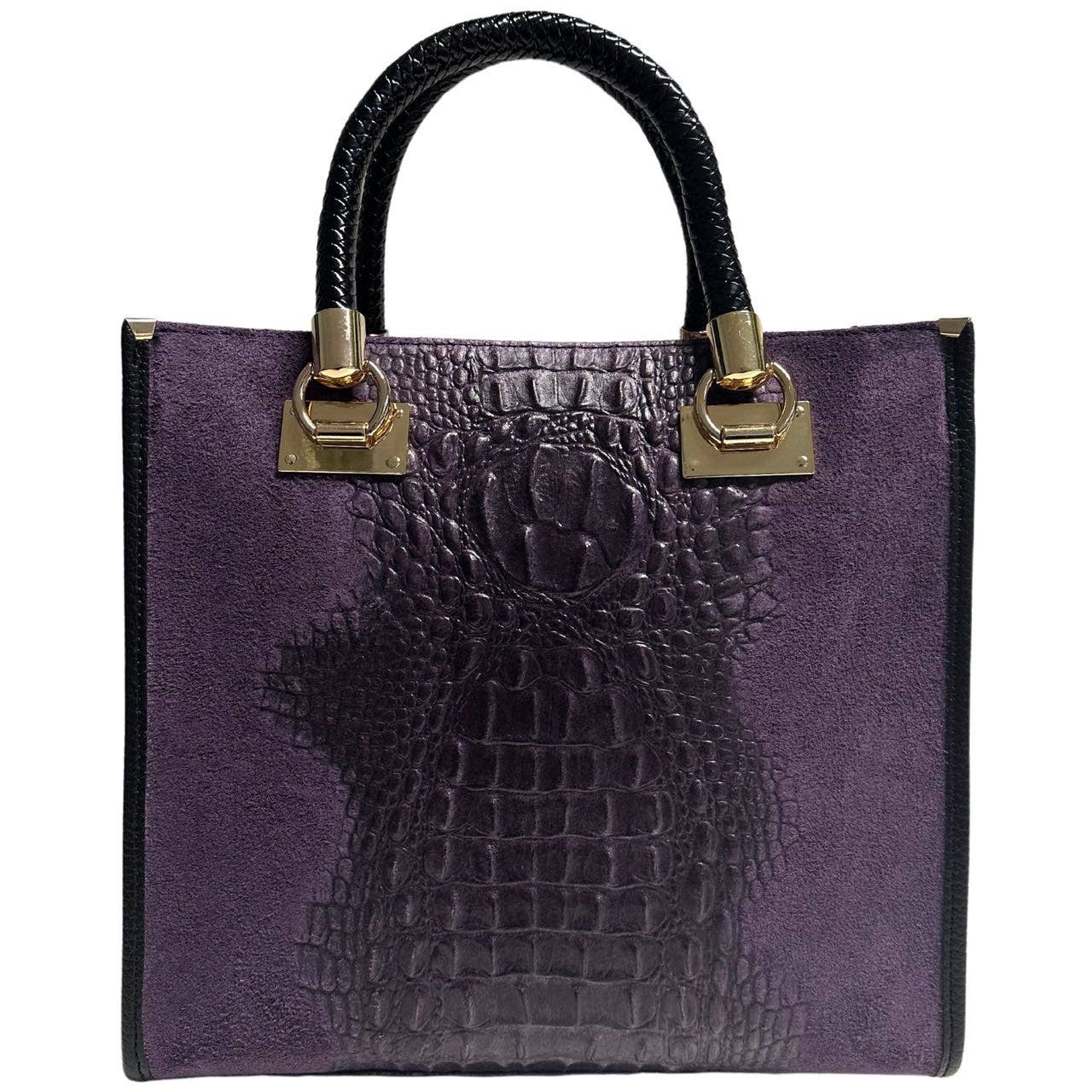 MODARNO - Wholesale Shoulder Bag - Women's - Modarno Women's shoulder bag - coconut print suede leather h12