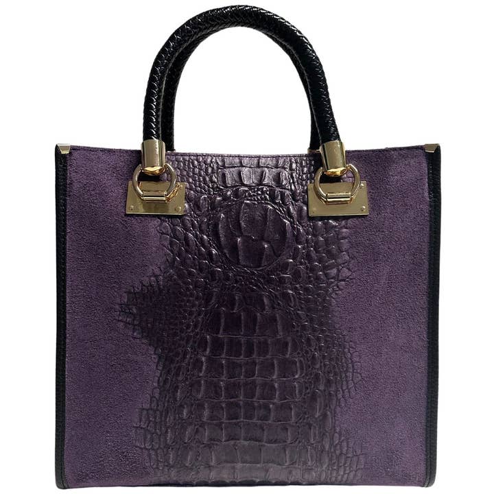 MODARNO - Wholesale Shoulder Bag - Women's - Modarno Women's shoulder bag - coconut print suede leather h12