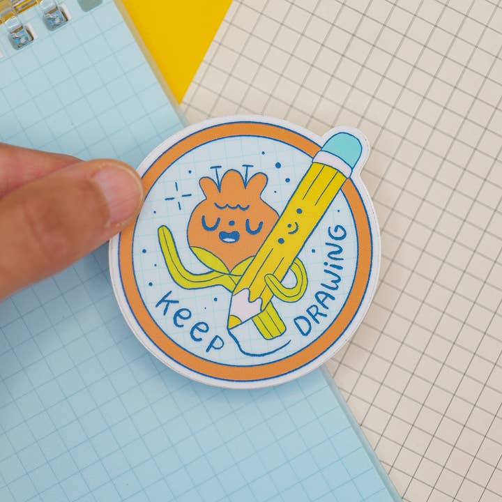 Ivna Lins - Wholesale Sticker - Keep Drawing Vinyl Sticker - Cute Message Artist Motivation1