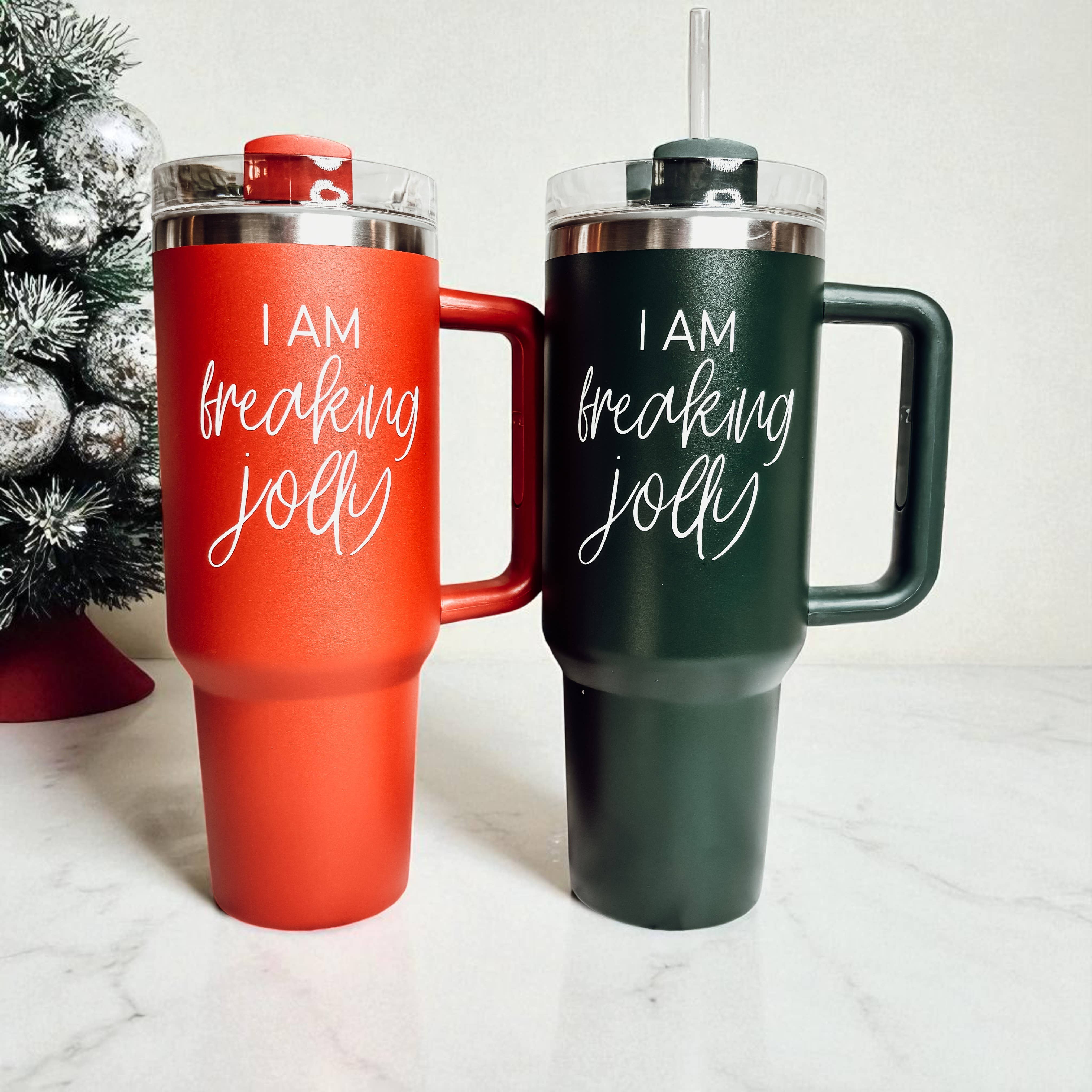 Gia Roma - Wholesale Insulated Mug/Tumbler - Funny Christmas Coffee Mugs, Red Holiday Tumblers With Straw75