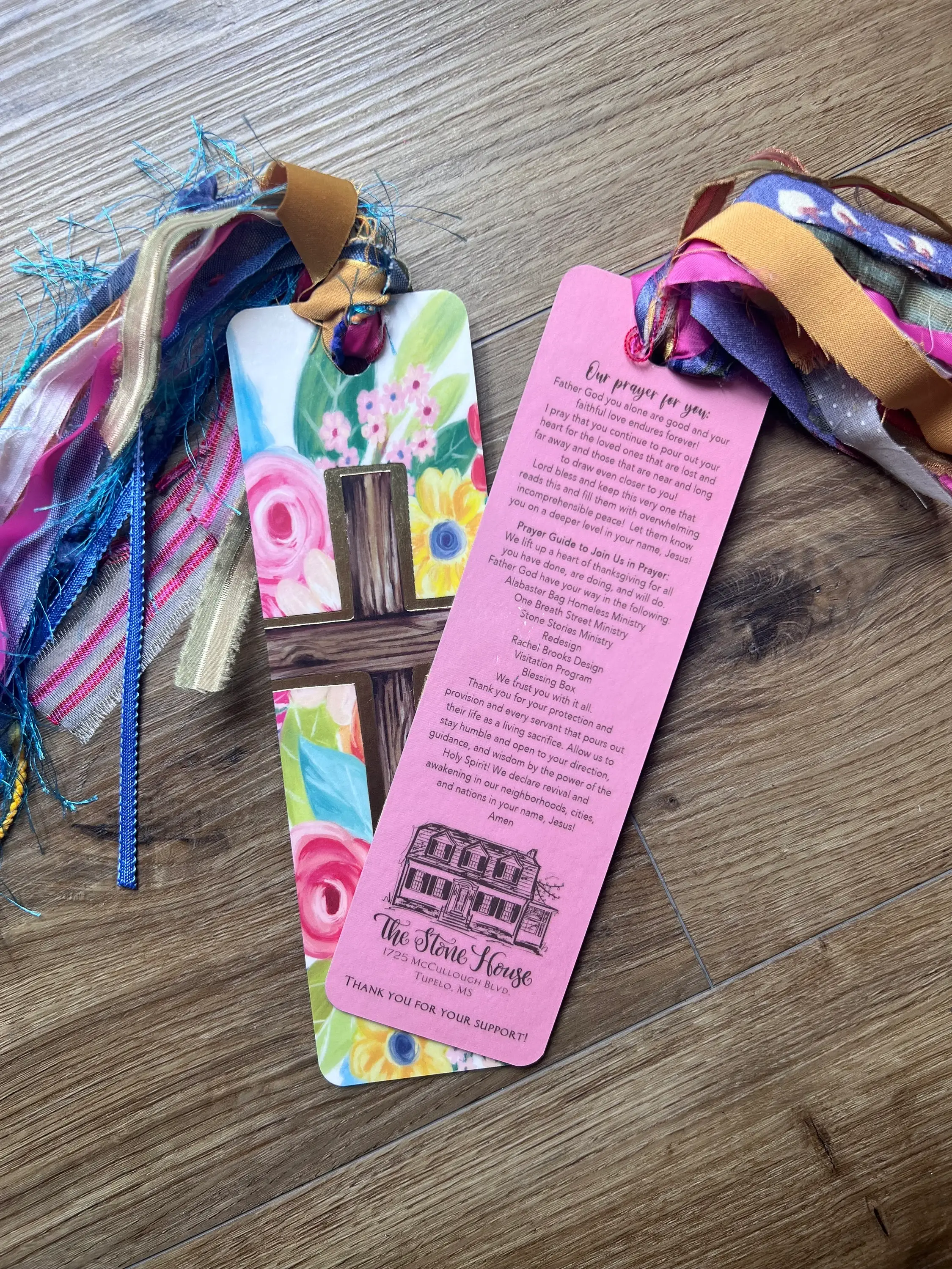 Rachel Brooks Design, LLC - Wholesale Bookmark - Floral Cross Tassel Bible Bookmark1