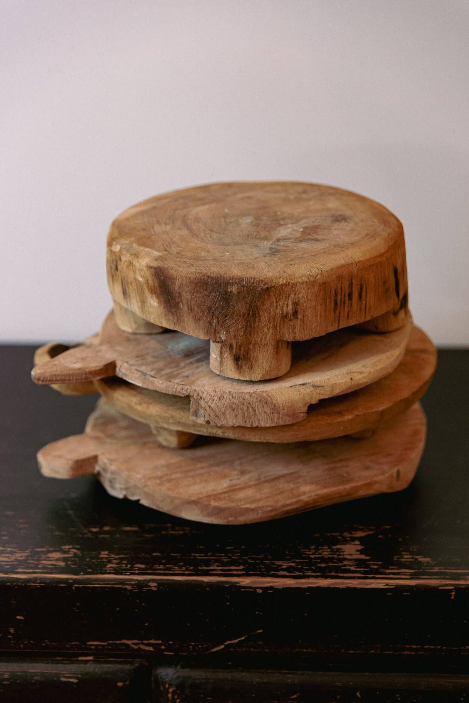 Curated Studio - Wholesale Desk Riser - Vintage Bleached Round Riser1