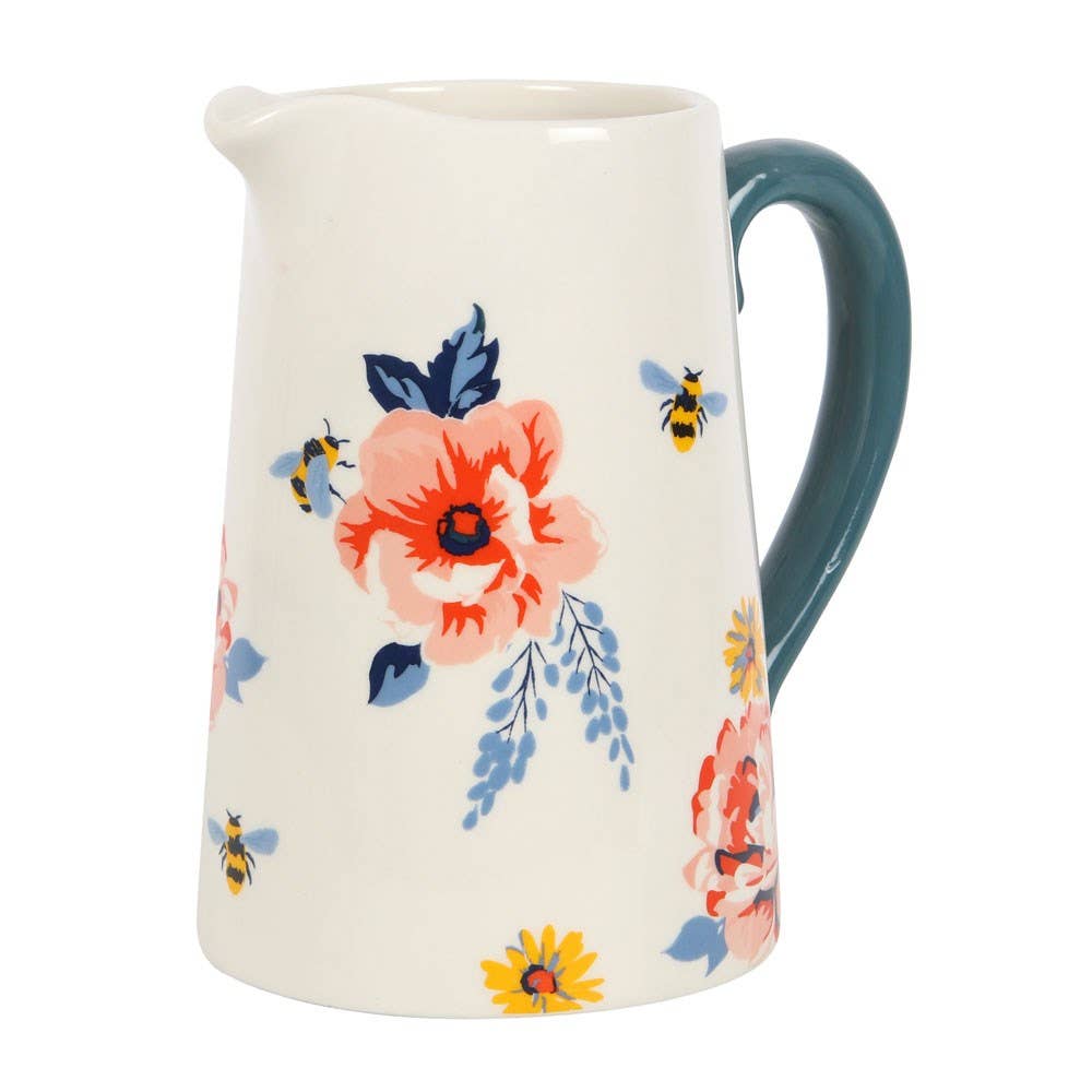 Something Different Wholesale - Wholesale Vase - Bee-utiful Floral Ceramic Spring Flower Jug1