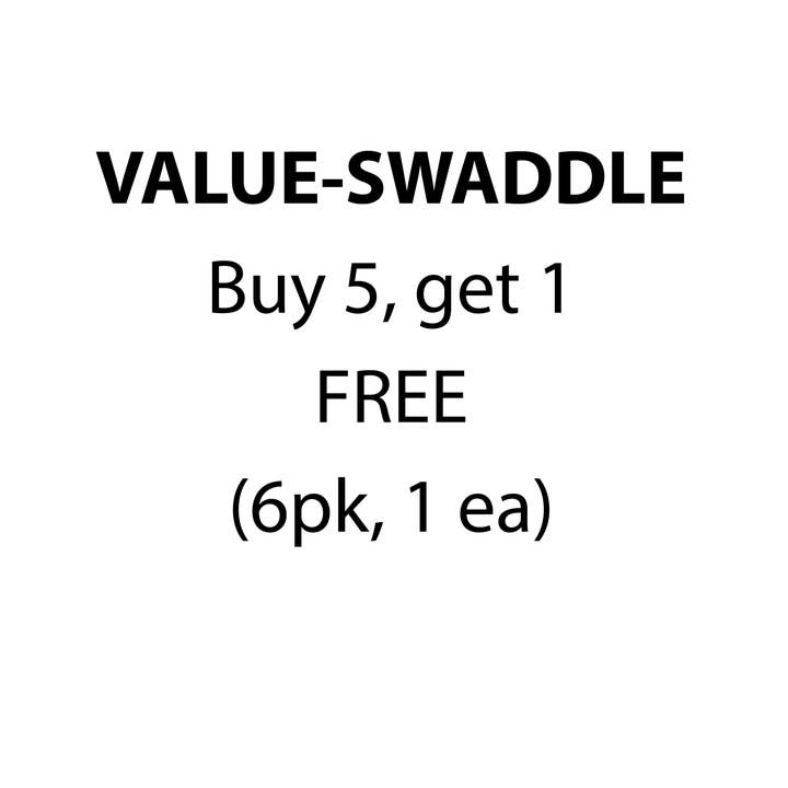 VALUE BUNDLE - BABY SWADDLES - Assorted 6 Pack for wholesale by Wildwood Landing