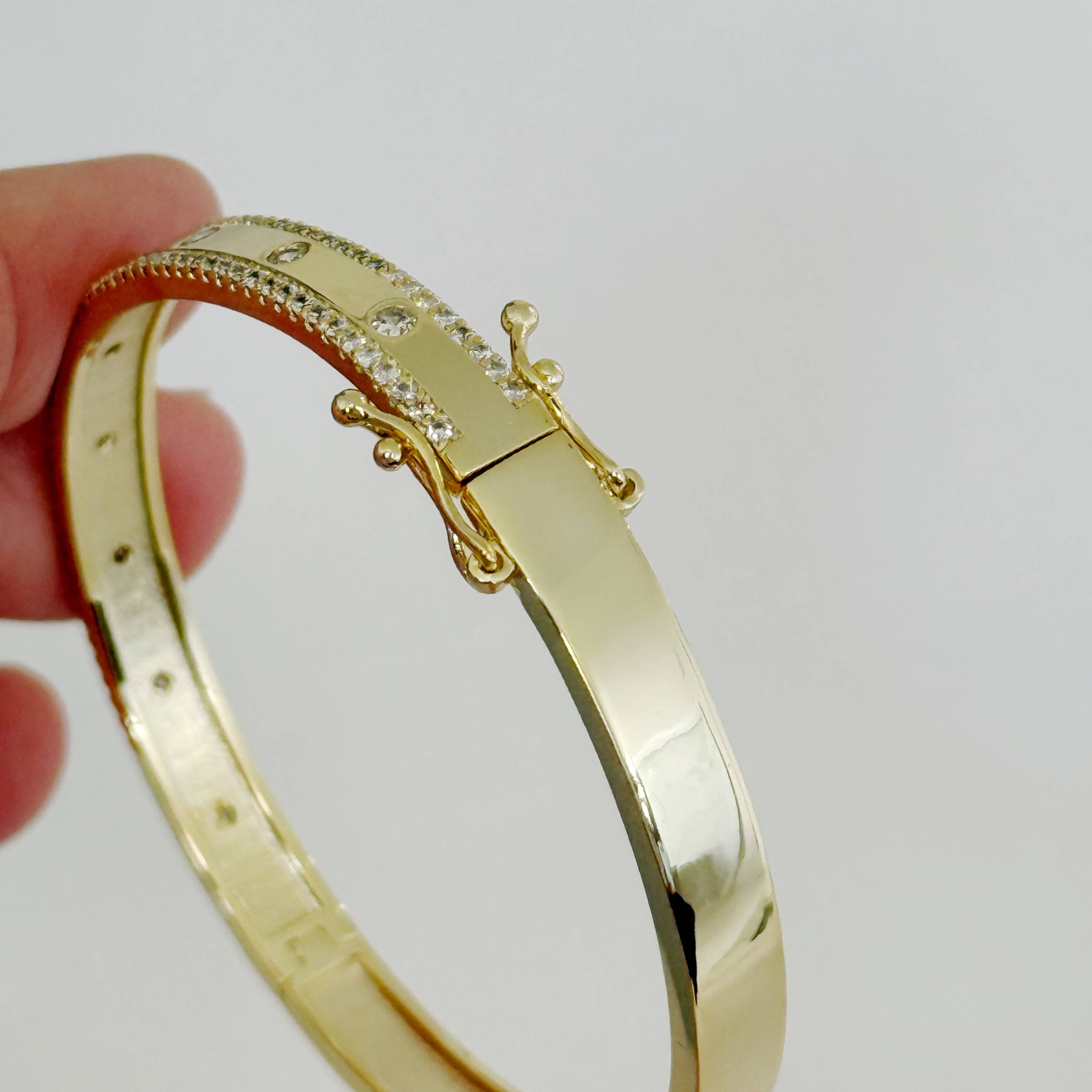 Balara Jewelry - Wholesale Bangle Bracelet - CZ Bangle Bracelet - 14K Gold Plated3