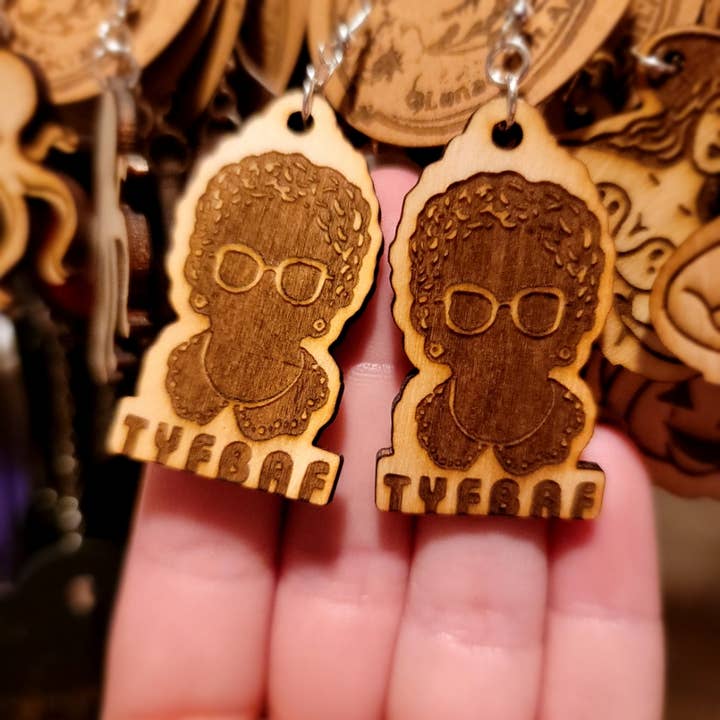 Earrings | "Golden Friendship - TYFBAF" for wholesale by Luna Craft