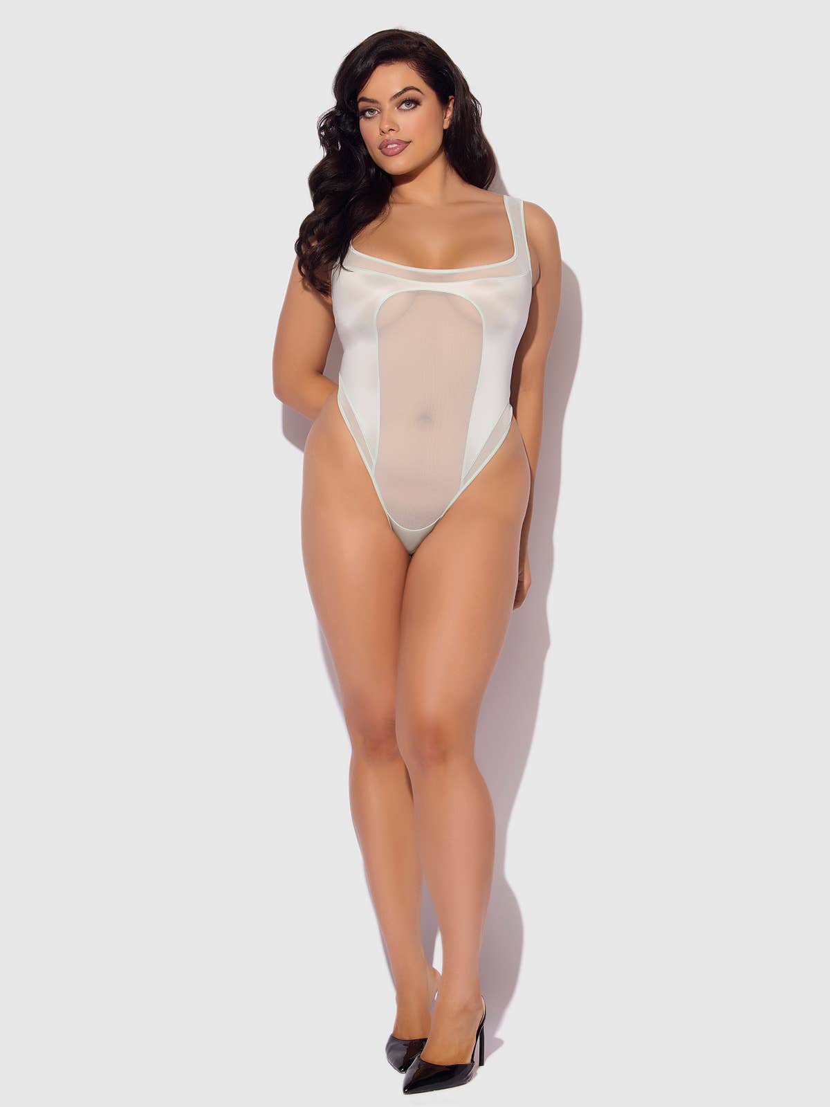Aqua ZOE OIL SLICK & MESH TEDDY for wholesale on Faire6