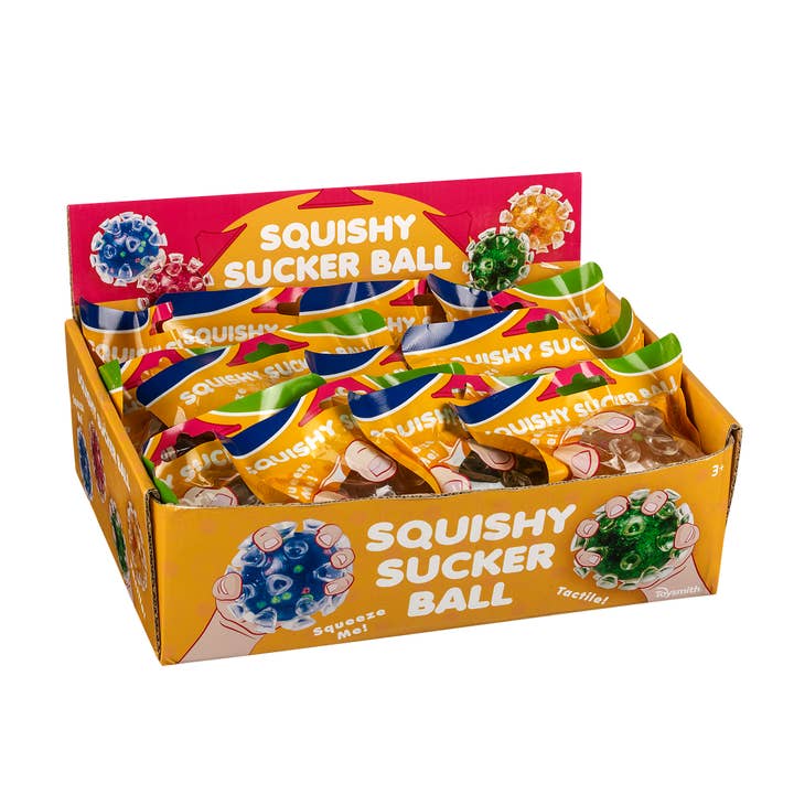 Toysmith - Wholesale Squishy Toy - Kids & Baby - Squishy Sucker Balls, Assorted Colors, Indivdually Packaged