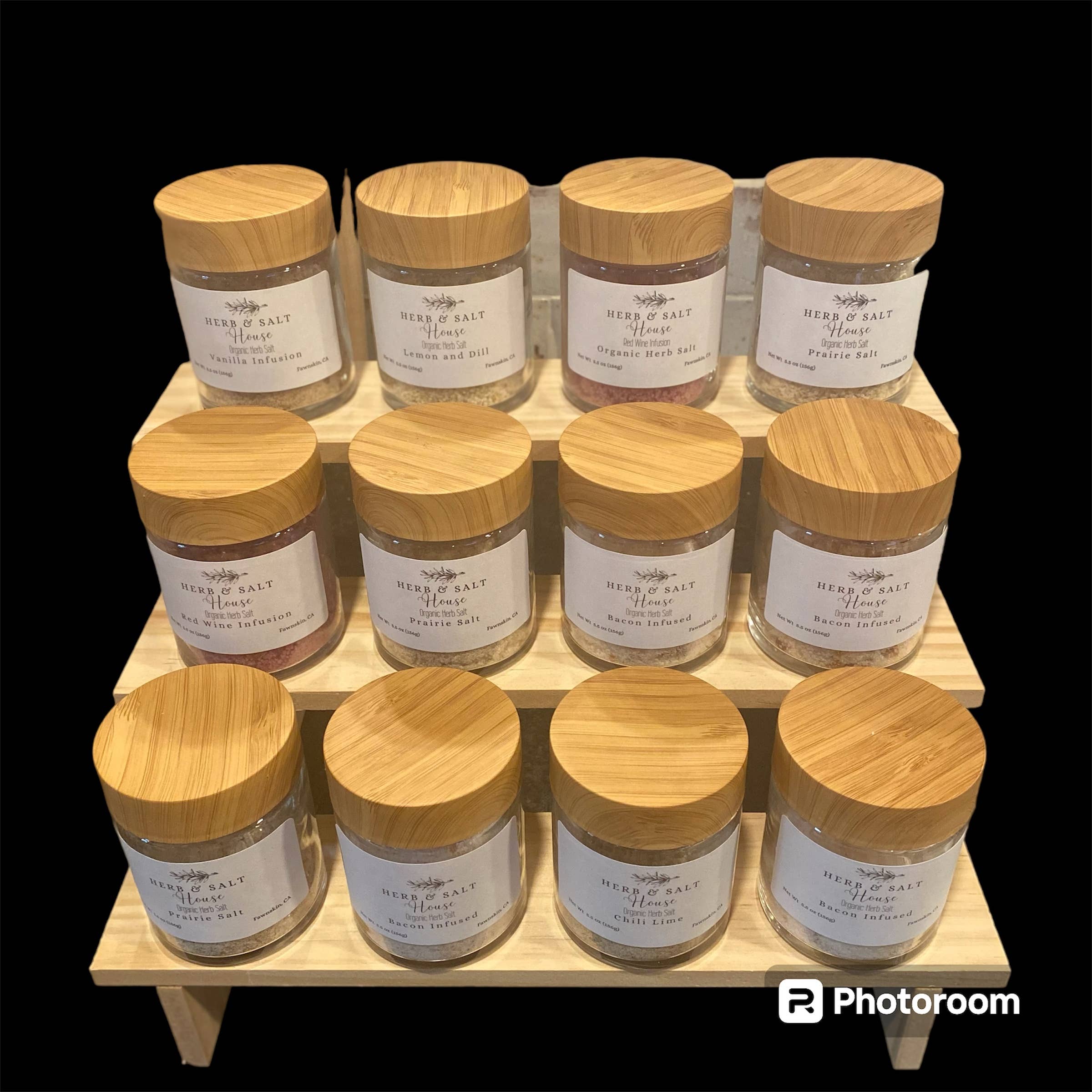 Herb and Salt House - Wholesale Display Shelf - Display Shelf (Holds 12 Jars)1