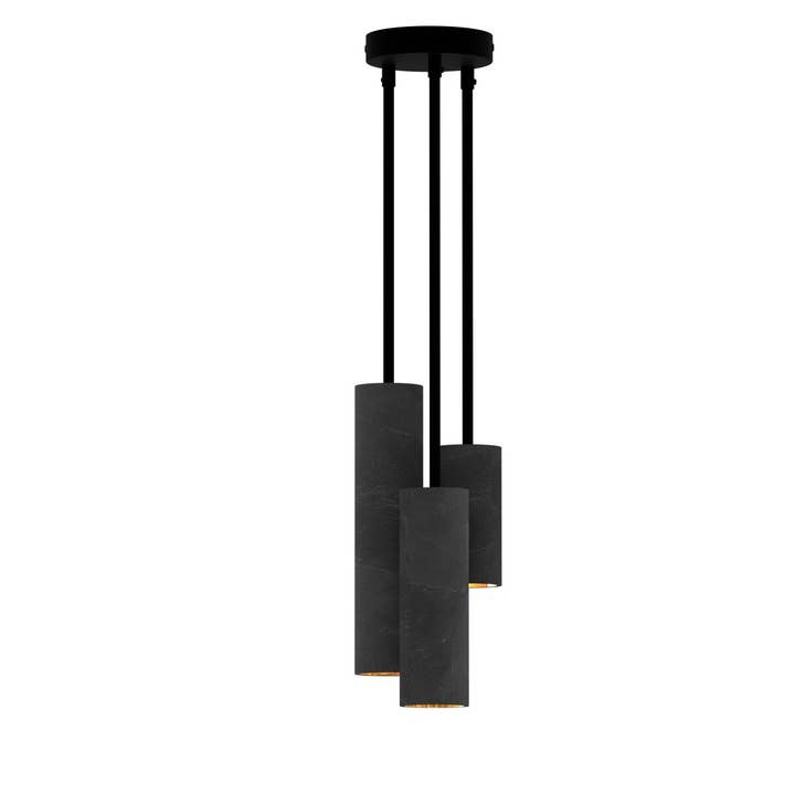 Betoniq Candeeiro de 3 vias “Narra” betão GU10 ouro preto por atacado de TIVENDIS