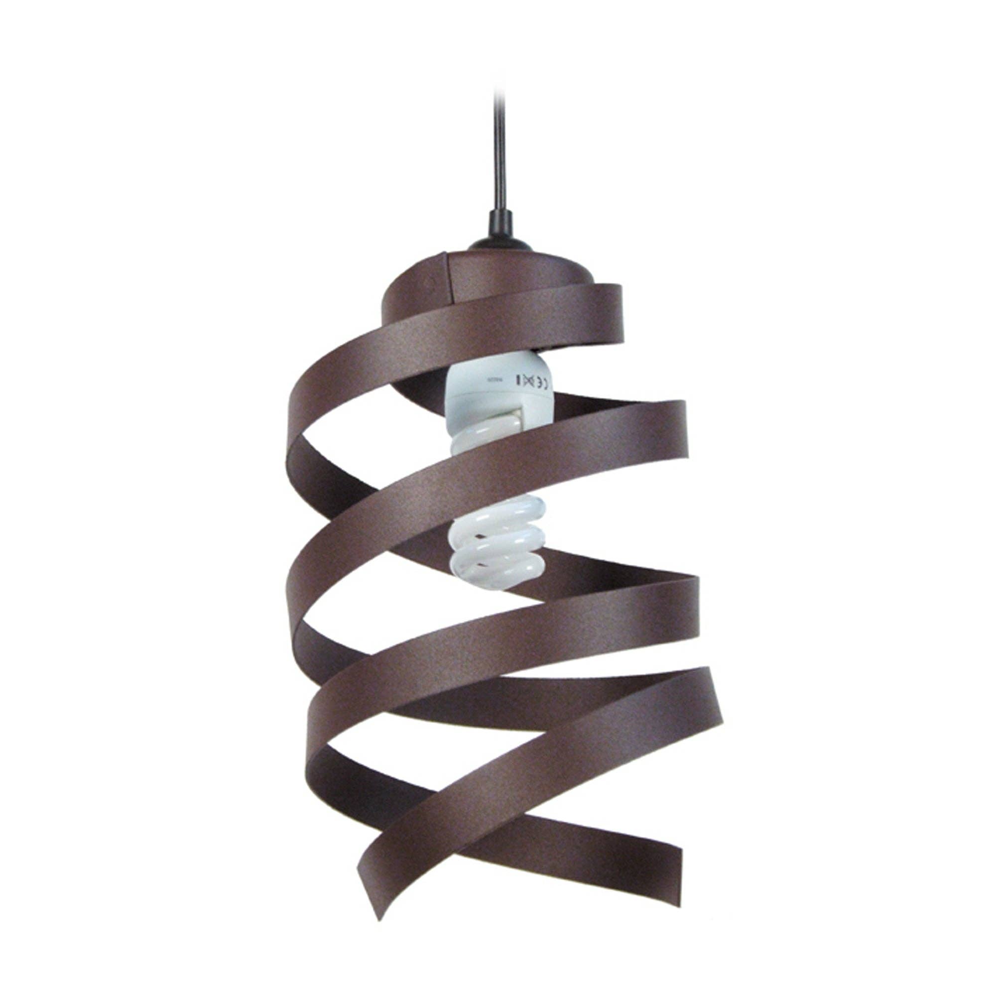 Tosel Shop - Wholesale Chandelier/Hanging Light - BARBER POLE - Brown Geometric Metal Suspension0