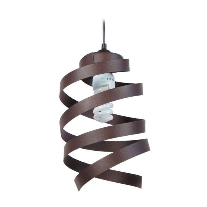 Tosel Shop - Wholesale Chandelier/Hanging Light - BARBER POLE - Brown Geometric Metal Suspension