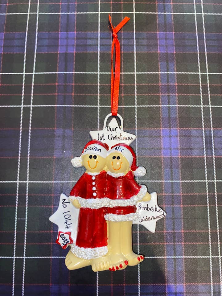 Personalised Tree Decoration - Couple for wholesale by Dekassa