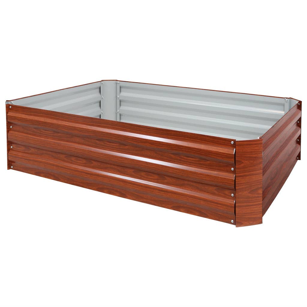 HomeRoots - Wholesale Planter Box - 12" X 48" Brown Steel Rectangular Raised Garden Bed3
