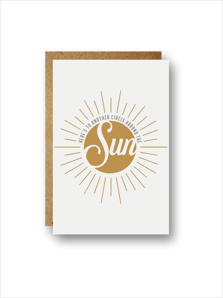 "Circle Around the Sun" Birthday Card II Boho Greeting Card for wholesale by Spiritual Whiskey