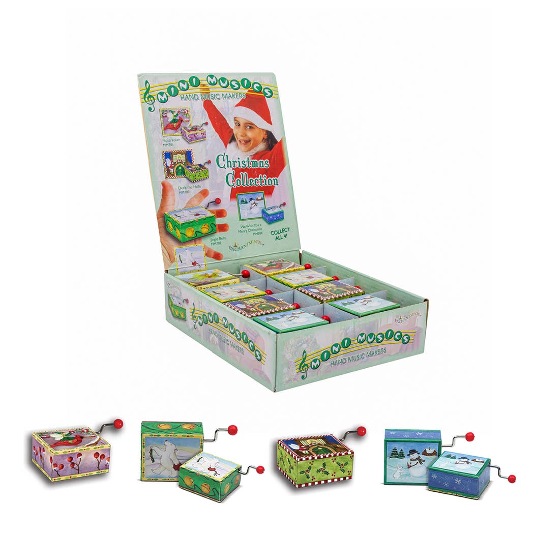 Enchantmints – wholesale Musikdosa - Barn och baby – 2025 Jul Mini Musiklåda Display - 16 st Partihandel