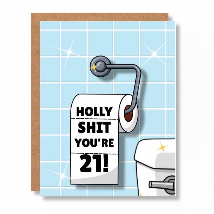 Legal Drinking Age Greeting Card for wholesale by Otter this World Cards