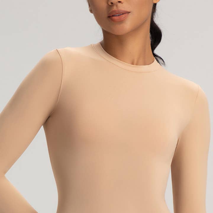 Sodalemon - Wholesale Athletic Top - Women's - Women High-Stretch Round-Neck Workout Long Sleeve Top2