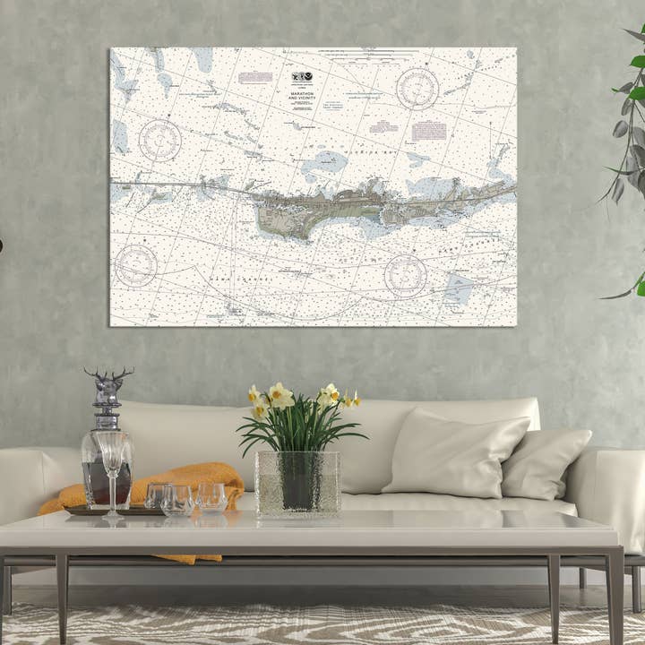 Marathon, FL & Vicinity Nautical Chart for wholesale by The Nautical Chart Co.
