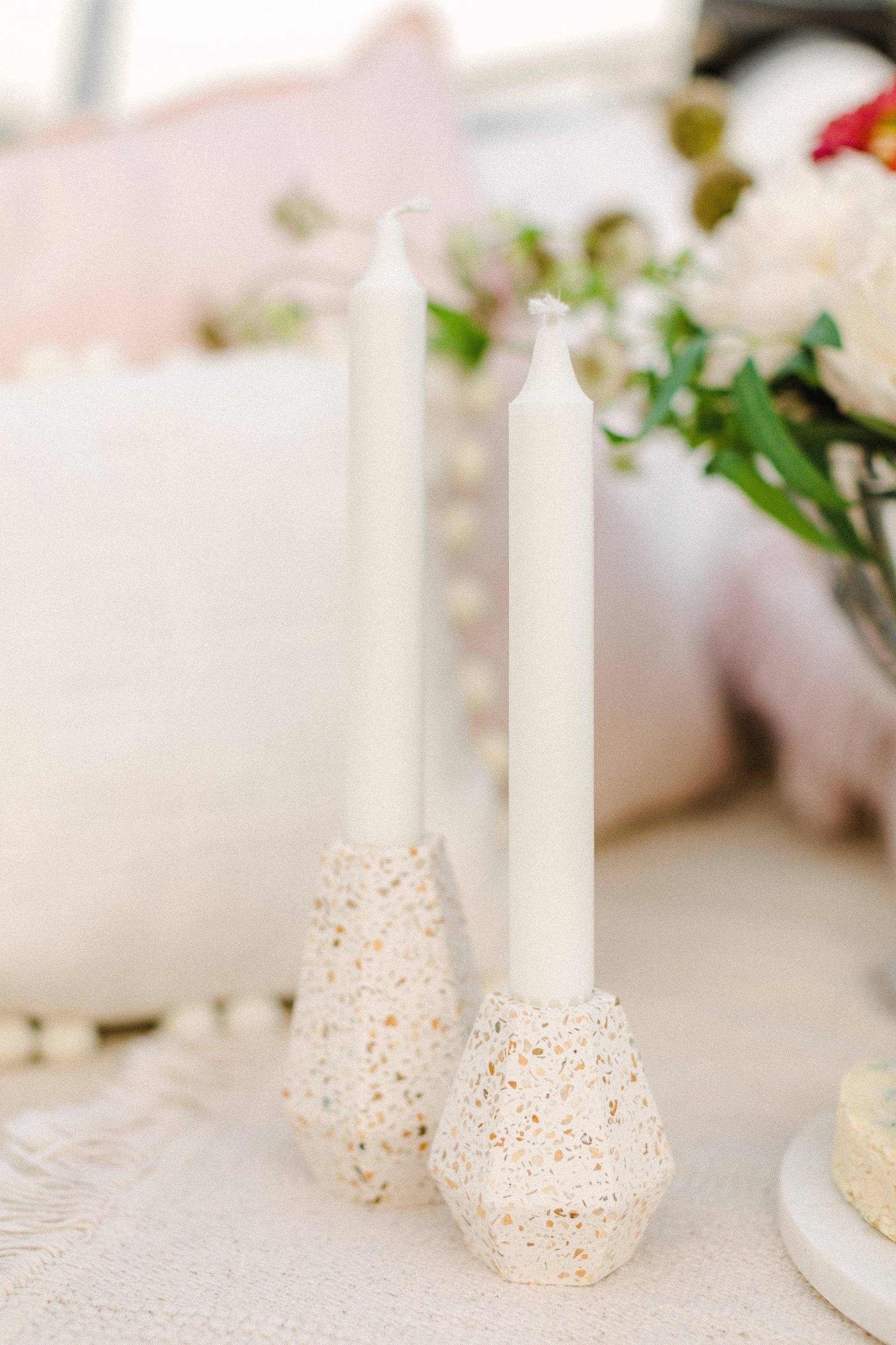 Nema Concept - Wholesale Candle Holder - Terrazzo Candlestick Holders | Sea Pebble Collection | Decor6