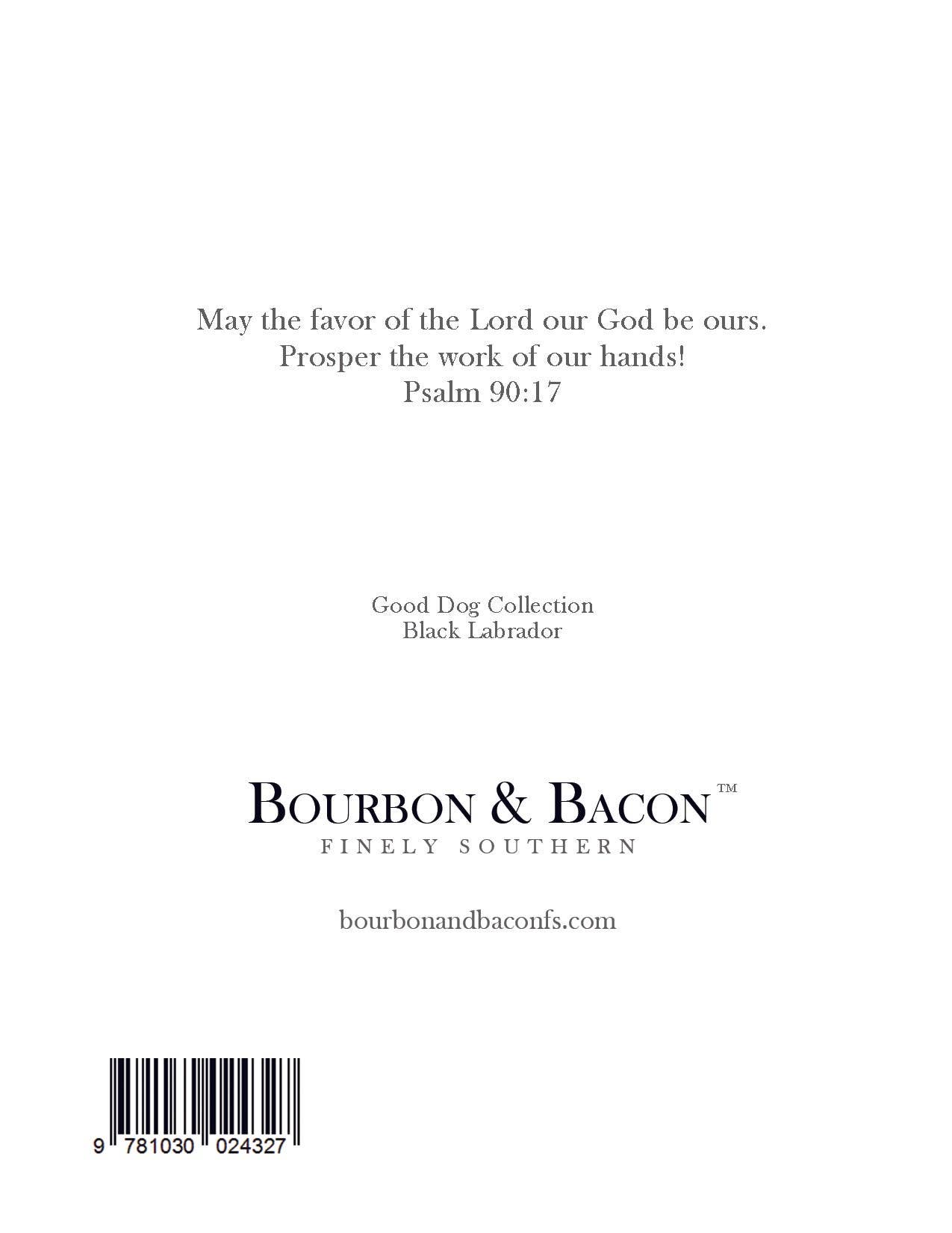 Bourbon & Bacon - Vente Assortiments de papeterie/cartes - Cartes de correspondance Labrador Retriever, noir1