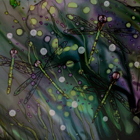 Carte de vœux abstraite en forme de libellule, intérieur vierge #KC6C pour la vente par Kellie Chasse Fine Art