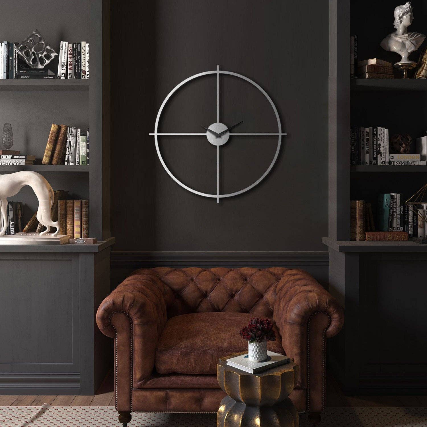 NOXART LLC - Wholesale Wall Clock - Arcadia Metal Wall Clock - APS0754