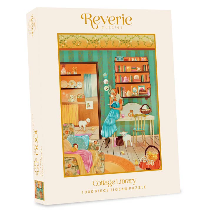 Cottage Library Jigsaw Puzzle (1000 Pieces) for wholesale by Reverie Puzzles