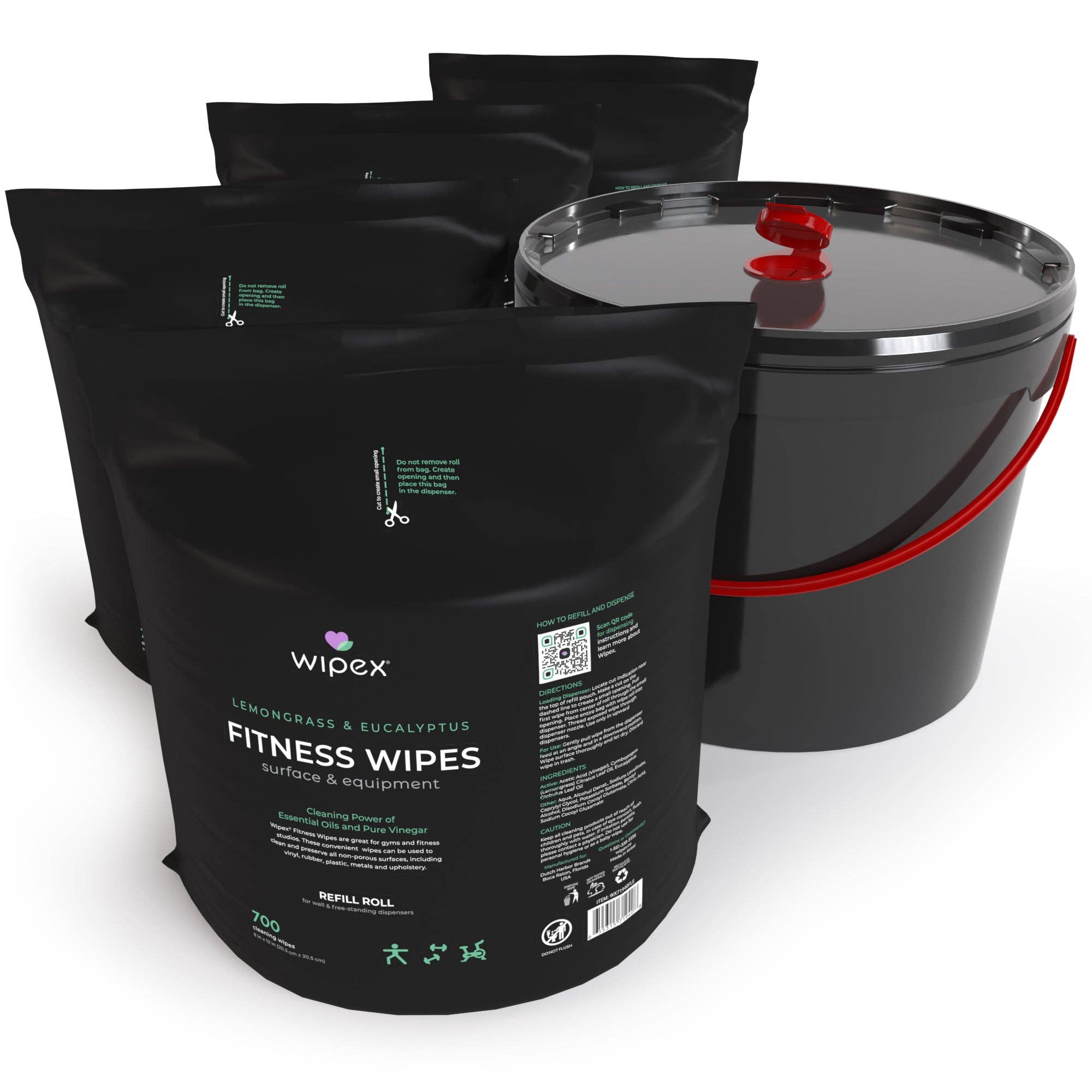 Wipex - Vente Lingettes de nettoyage multi-usage - Wipex lingettes naturelles pour équipements de fitness, rouleau de recharge 700 unités en vrac9