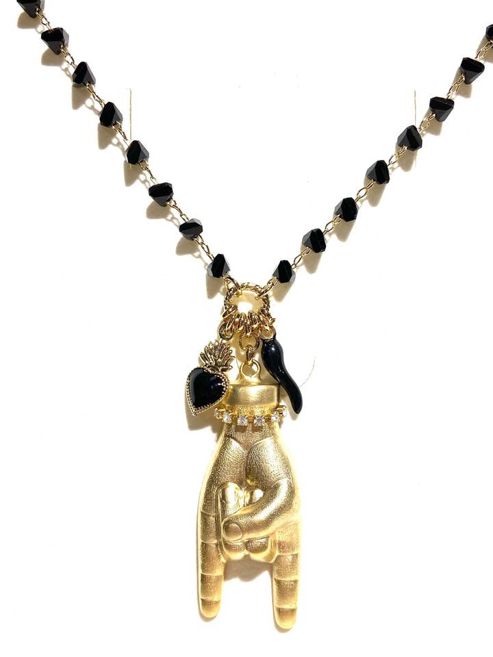 Colar com pingentes esmaltados em latão por atacado de DITTA Alessandra Avallone