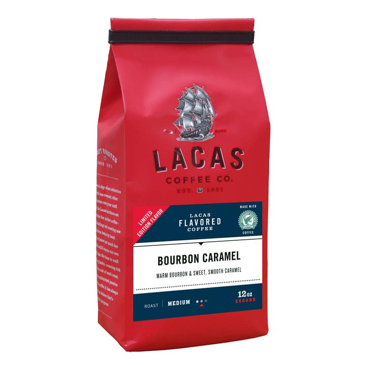 Bourbon Caramel 12 oz. for wholesale by Lacas Coffee