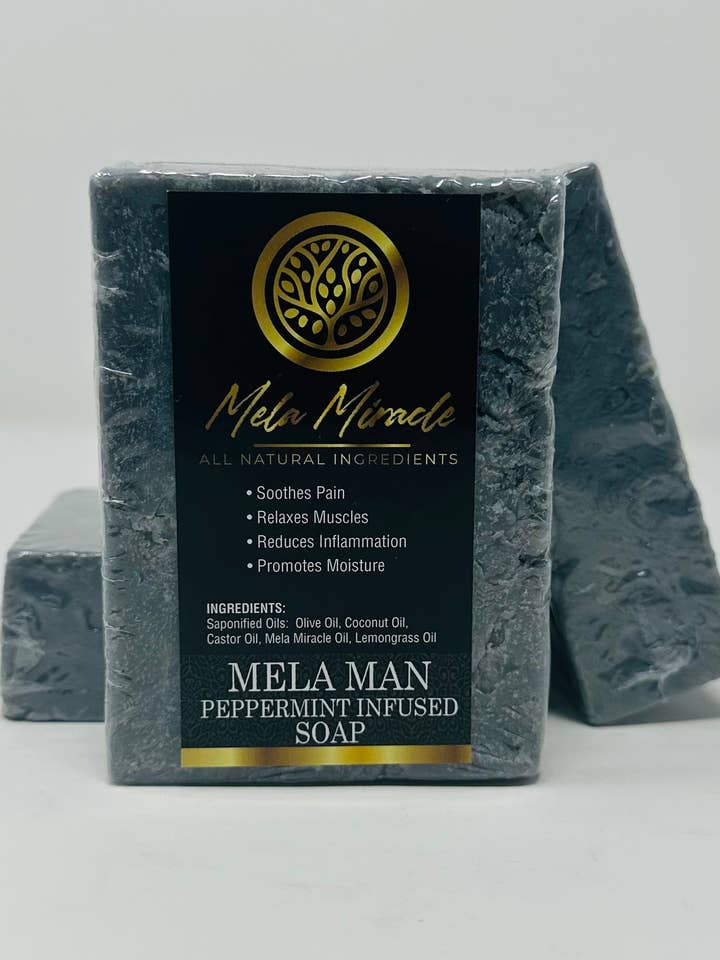Mela Man Peppermint Infused Soap for wholesale by Mela Miracle
