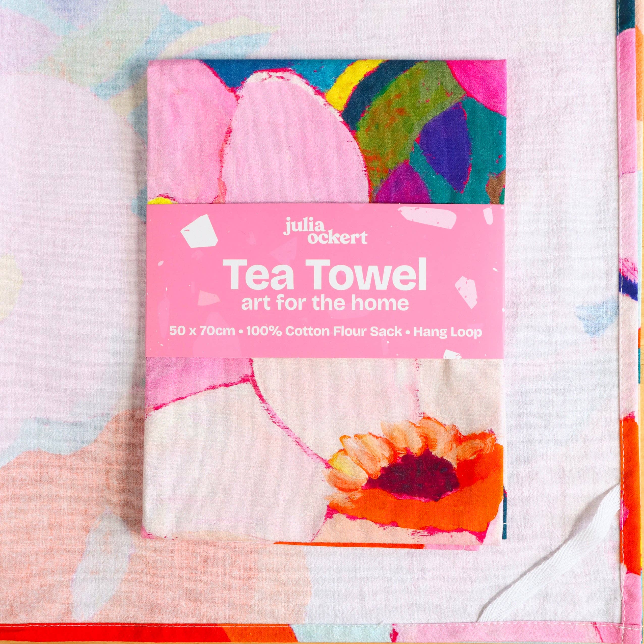 Julia Ockert - Wholesale Tea Towel - Flowerverse Tea Towel - Dopamine Decor - Original Floral Art8