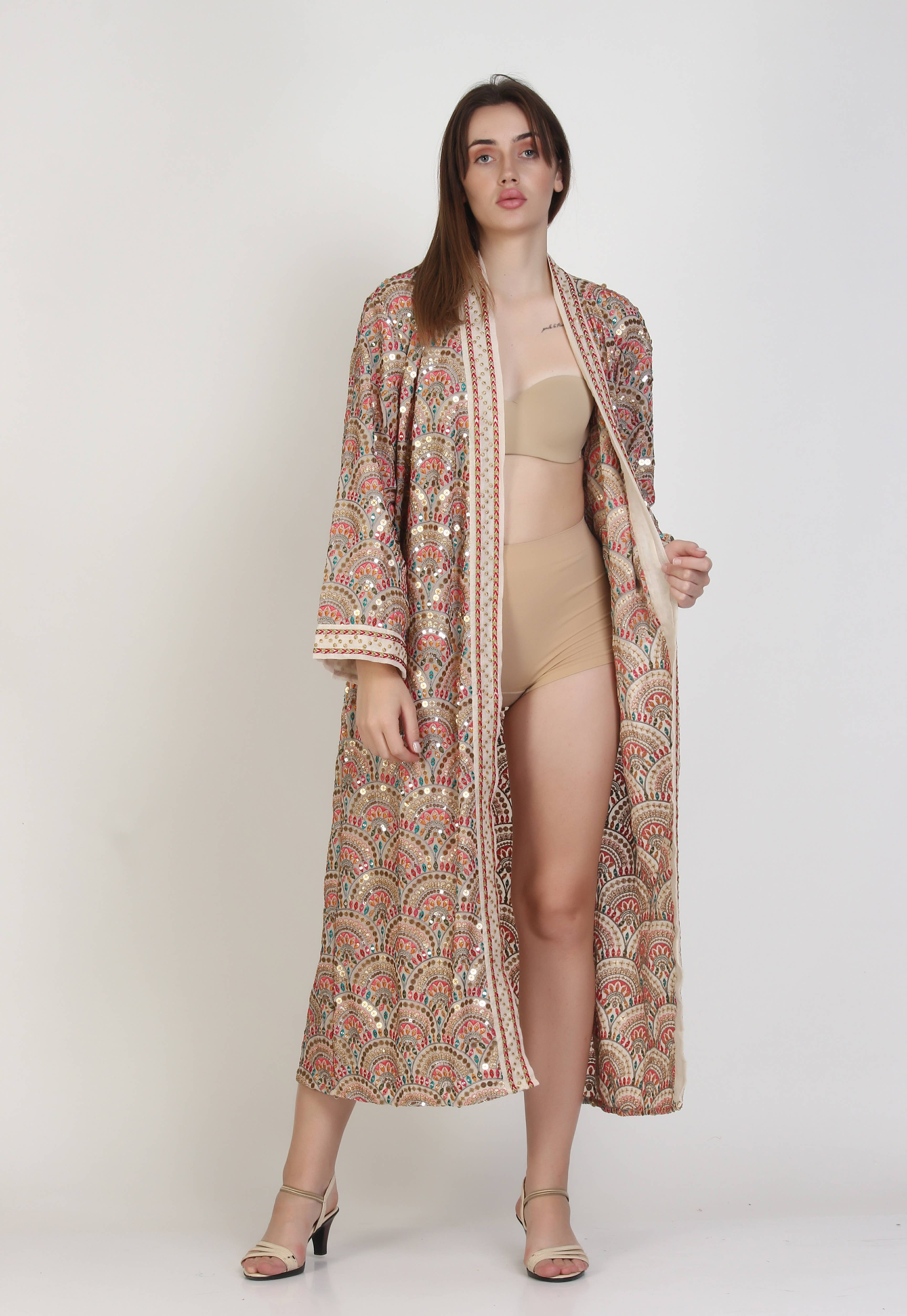 Textures Jaipur - Vendita all'ingrosso Kimono - Donna - Kimono ricamato C1