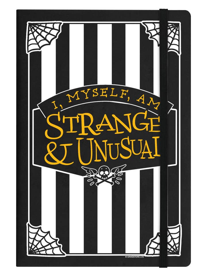 I, Myself, Am Strange & Unusual Black A5 Hard Cover Notebook for wholesale by Grindstore