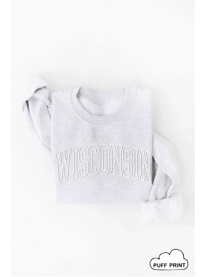 OAT COLLECTIVE - Vente Sweat-shirt à imprimés – femme - Sweat-shirt graphique WISCONSIN PUFF PRINT3