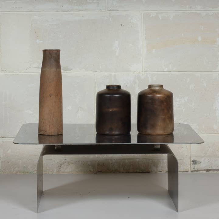 AS'ART a sense of crafts - Wholesale Vase - Zulu Pottery, Smoked Patina, Cylindrical, South Africa1