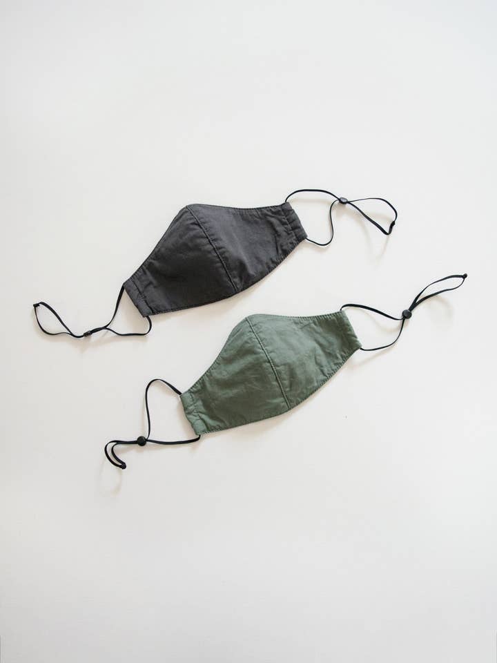 Máscara Facial Reutilizável - Pack de Dois - Ardósia & Caqui por atacado de Primness