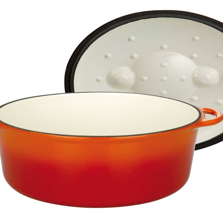 GSW Gäns Stahlwaren GmbH - Wholesale Cooking Pot - Orange Shadow cast iron oval roaster 33x25cm/7 ltr.1