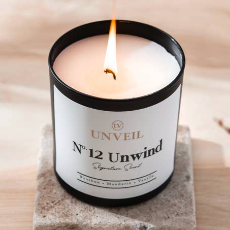 Unveil No.12 Unwind Candle for wholesale by Unveil Hair Care